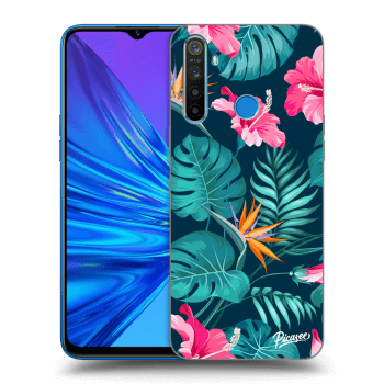 Szilikon tok erre a típusra Realme 5 - Pink Monstera