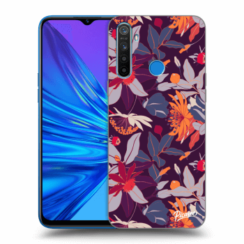 Szilikon tok erre a típusra Realme 5 - Purple Leaf