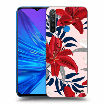 Szilikon tok erre a típusra Realme 5 - Red Lily