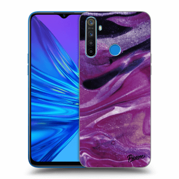 Szilikon tok erre a típusra Realme 5 - Purple glitter