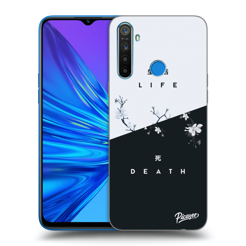 Picasee fekete szilikon tok az alábbi mobiltelefonokra Realme 5 - Life - Death