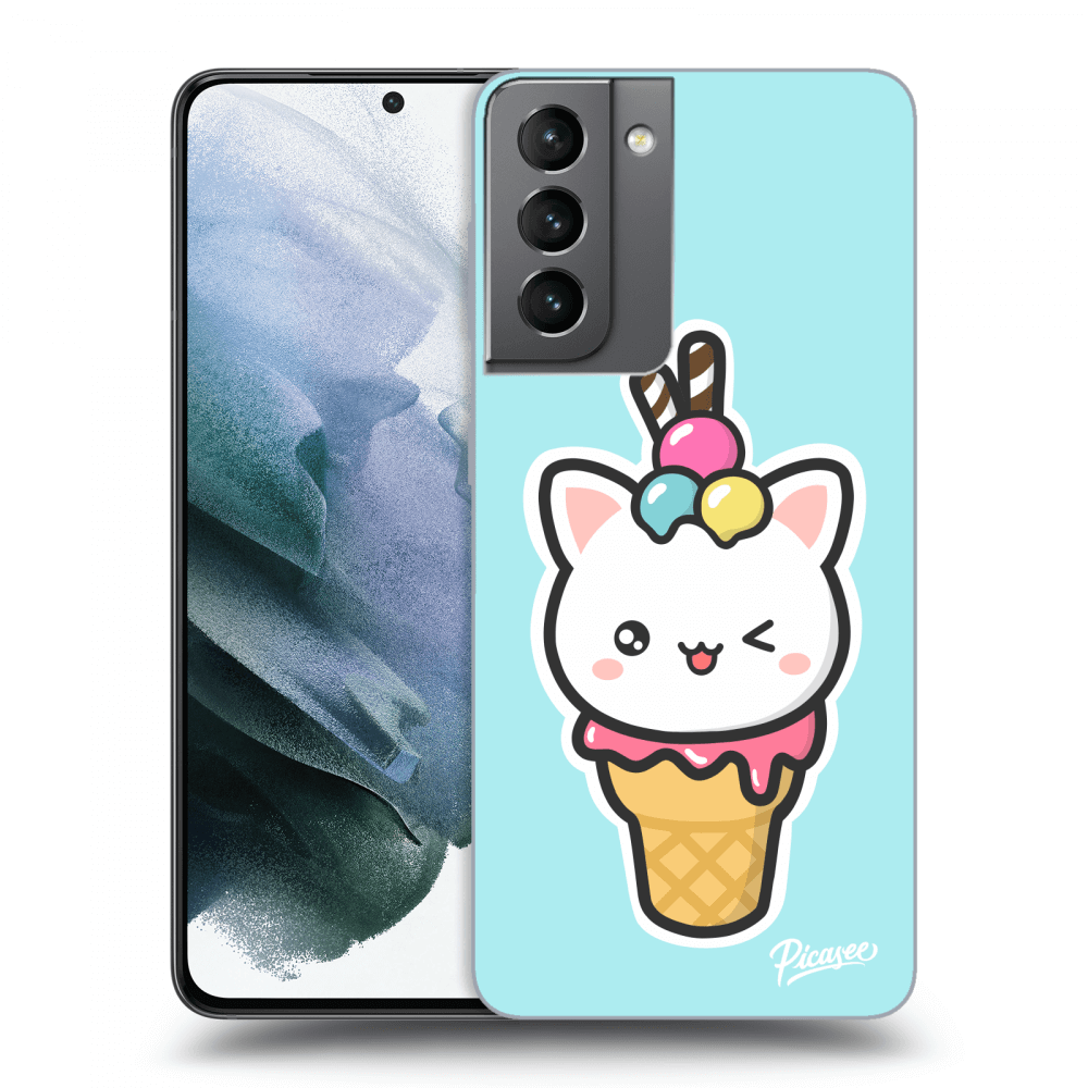 Picasee ULTIMATE CASE Samsung Galaxy S21 5G G991B - készülékre - Ice Cream Cat