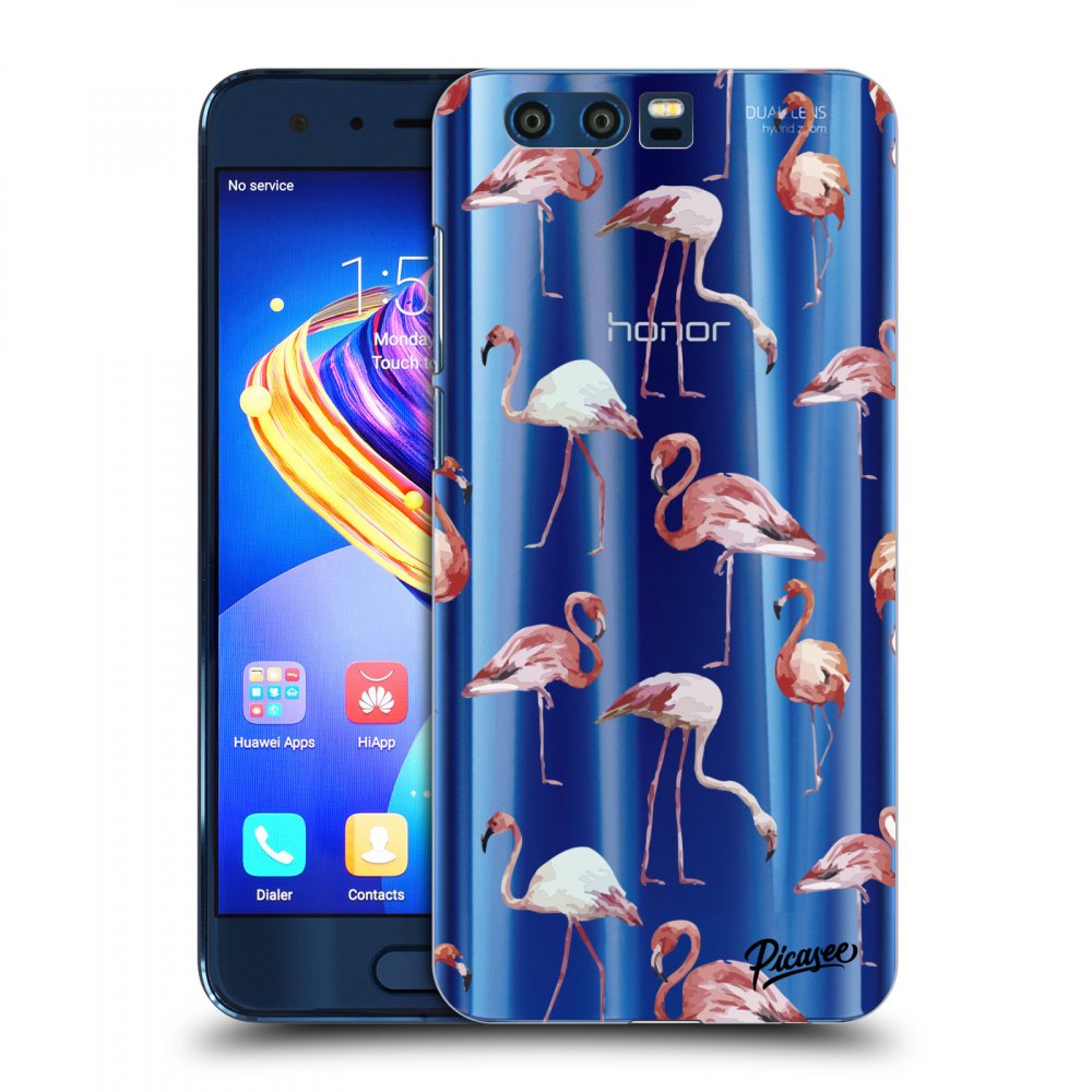 Picasee átlátszó szilikon tok az alábbi mobiltelefonokra Honor 9 - Flamingos