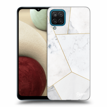 Tok az alábbi mobiltelefonokra Samsung Galaxy A12 A125F - White tile