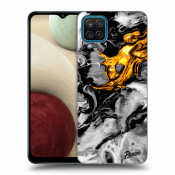 Tok az alábbi mobiltelefonokra Samsung Galaxy A12 A125F - Black Gold 2