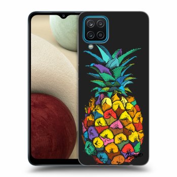 Picasee fekete szilikon tok az alábbi mobiltelefonokra Samsung Galaxy A12 A125F - Pineapple
