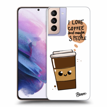 Szilikon tok erre a típusra Samsung Galaxy S21+ 5G G996F - Cute coffee