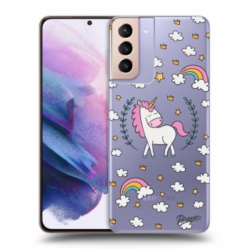 Picasee átlátszó szilikon tok az alábbi mobiltelefonokra Samsung Galaxy S21+ 5G G996F - Unicorn star heaven