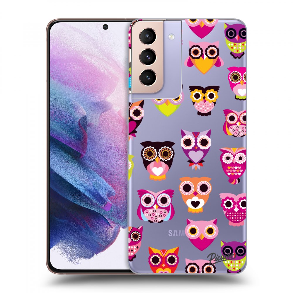 Picasee átlátszó szilikon tok az alábbi mobiltelefonokra Samsung Galaxy S21+ 5G G996F - Owls
