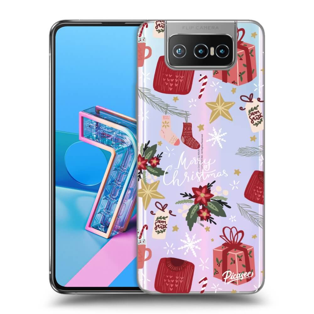 Picasee átlátszó szilikon tok az alábbi mobiltelefonokra Asus Zenfone 7 ZS670KS - Christmas