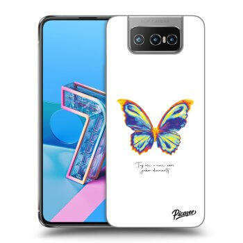Picasee átlátszó szilikon tok az alábbi mobiltelefonokra Asus Zenfone 7 ZS670KS - Diamanty White
