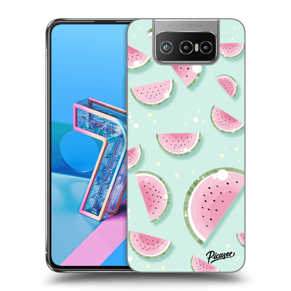 Picasee átlátszó szilikon tok az alábbi mobiltelefonokra Asus Zenfone 7 ZS670KS - Watermelon 2