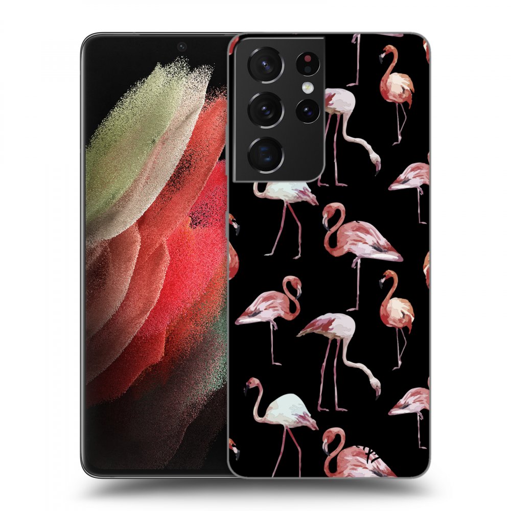 Picasee ULTIMATE CASE Samsung Galaxy S21 Ultra 5G G998B - készülékre - Flamingos