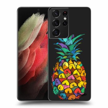 Picasee fekete szilikon tok az alábbi mobiltelefonokra Samsung Galaxy S21 Ultra 5G G998B - Pineapple