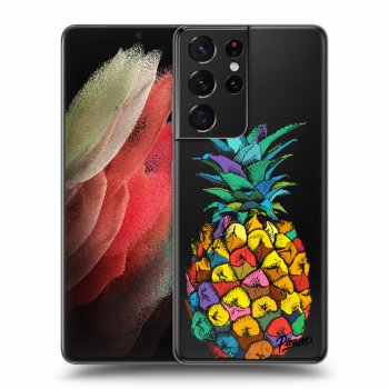 Picasee átlátszó szilikon tok az alábbi mobiltelefonokra Samsung Galaxy S21 Ultra 5G G998B - Pineapple