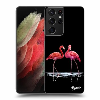 Picasee ULTIMATE CASE Samsung Galaxy S21 Ultra 5G G998B - készülékre - Flamingos couple