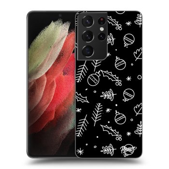 Picasee fekete szilikon tok az alábbi mobiltelefonokra Samsung Galaxy S21 Ultra 5G G998B - Mistletoe