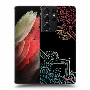 Szilikon tok erre a típusra Samsung Galaxy S21 Ultra 5G G998B - Flowers pattern