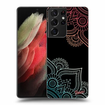 Szilikon tok erre a típusra Samsung Galaxy S21 Ultra 5G G998B - Flowers pattern