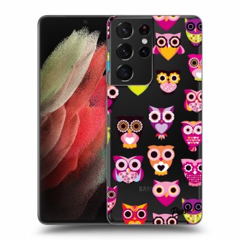 Picasee átlátszó szilikon tok az alábbi mobiltelefonokra Samsung Galaxy S21 Ultra 5G G998B - Owls