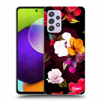 Picasee átlátszó szilikon tok az alábbi mobiltelefonokra Samsung Galaxy A52 A525F - Flowers and Berries