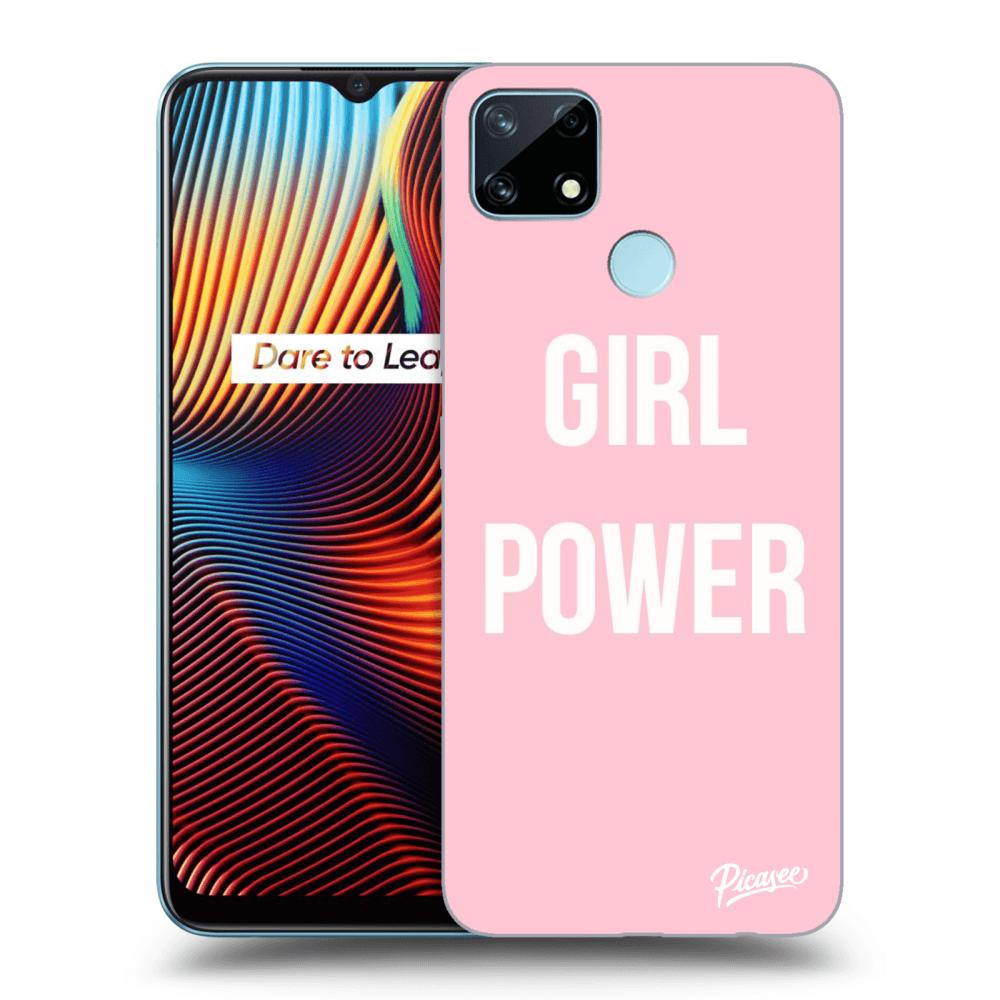 Picasee fekete szilikon tok az alábbi mobiltelefonokra Realme 7i - Girl power