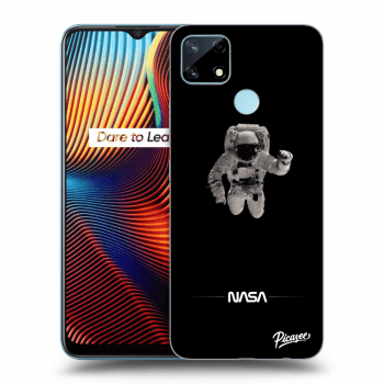 Picasee fekete szilikon tok az alábbi mobiltelefonokra Realme 7i - Astronaut Minimal