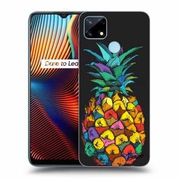 Picasee fekete szilikon tok az alábbi mobiltelefonokra Realme 7i - Pineapple