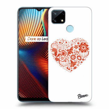 Picasee fekete szilikon tok az alábbi mobiltelefonokra Realme 7i - Big heart