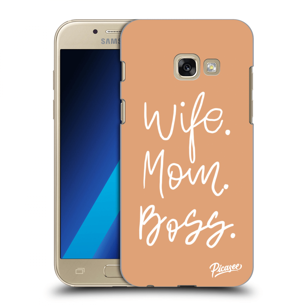 Picasee átlátszó szilikon tok az alábbi mobiltelefonokra Samsung Galaxy A3 2017 A320F - Boss Mama
