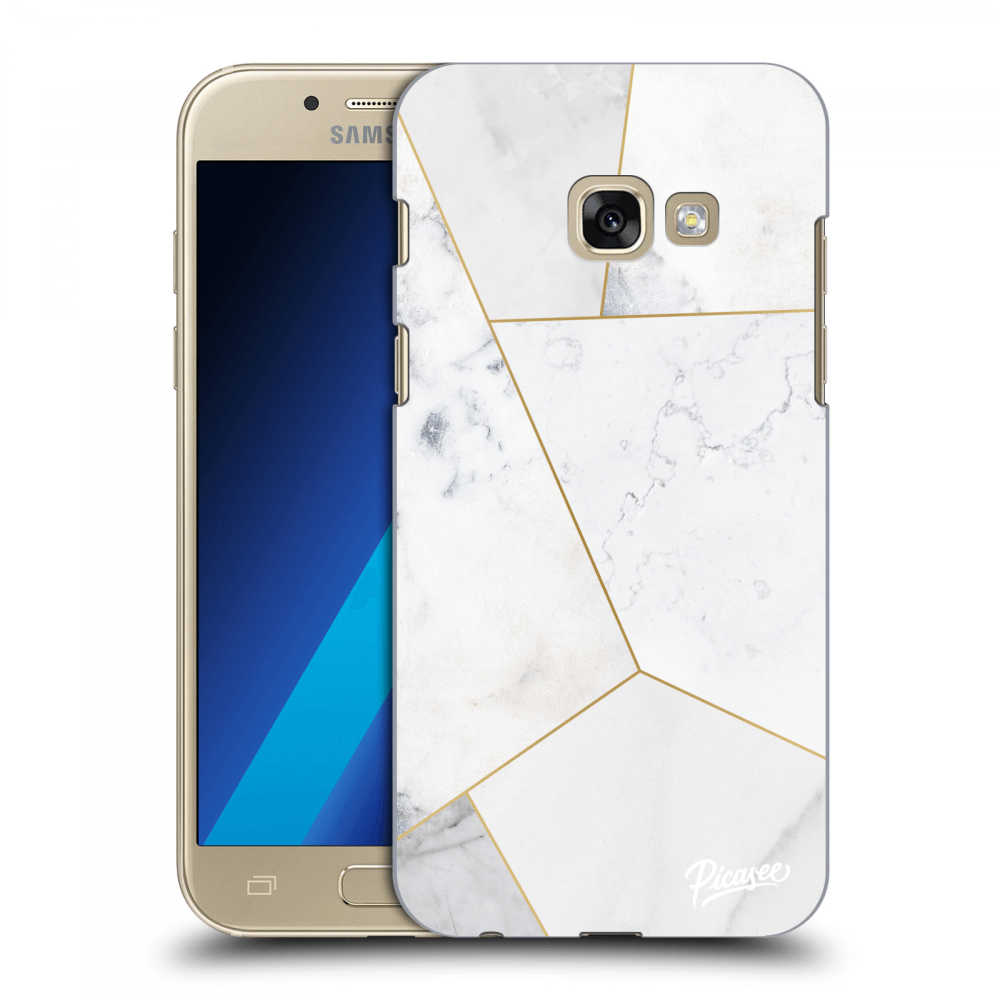 Picasee átlátszó szilikon tok az alábbi mobiltelefonokra Samsung Galaxy A3 2017 A320F - White tile
