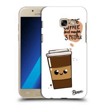 Picasee átlátszó szilikon tok az alábbi mobiltelefonokra Samsung Galaxy A3 2017 A320F - Cute coffee