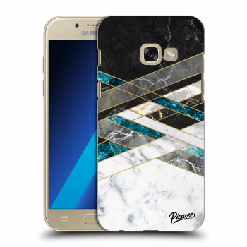 Picasee átlátszó szilikon tok az alábbi mobiltelefonokra Samsung Galaxy A3 2017 A320F - Black & White geometry