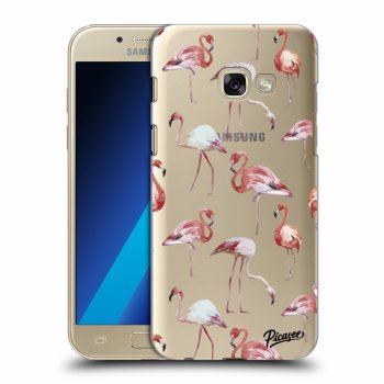 Picasee átlátszó szilikon tok az alábbi mobiltelefonokra Samsung Galaxy A3 2017 A320F - Flamingos