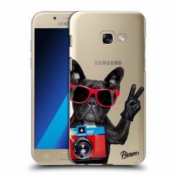 Picasee átlátszó szilikon tok az alábbi mobiltelefonokra Samsung Galaxy A3 2017 A320F - French Bulldog