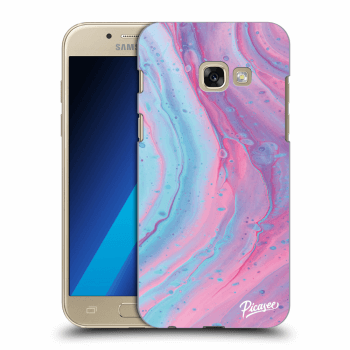Picasee átlátszó szilikon tok az alábbi mobiltelefonokra Samsung Galaxy A3 2017 A320F - Pink liquid
