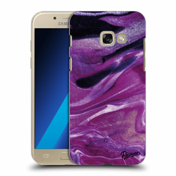 Picasee átlátszó szilikon tok az alábbi mobiltelefonokra Samsung Galaxy A3 2017 A320F - Purple glitter