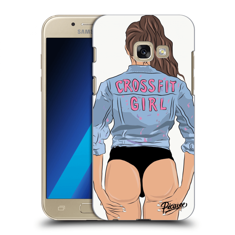 Picasee átlátszó szilikon tok az alábbi mobiltelefonokra Samsung Galaxy A3 2017 A320F - Crossfit girl - nickynellow
