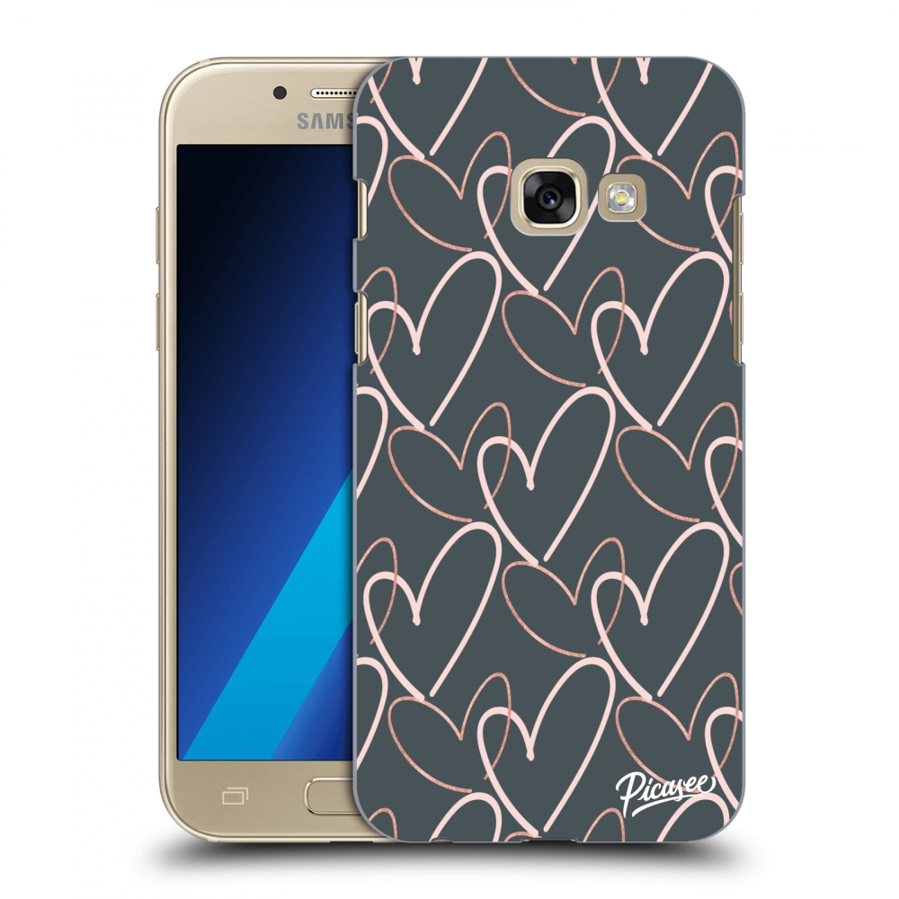 Picasee átlátszó szilikon tok az alábbi mobiltelefonokra Samsung Galaxy A3 2017 A320F - Lots of love