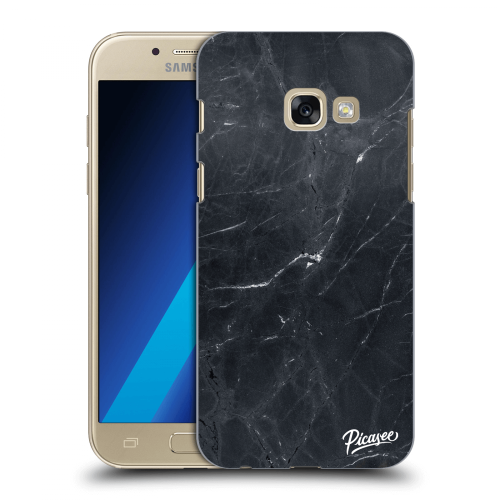Picasee átlátszó szilikon tok az alábbi mobiltelefonokra Samsung Galaxy A3 2017 A320F - Black marble