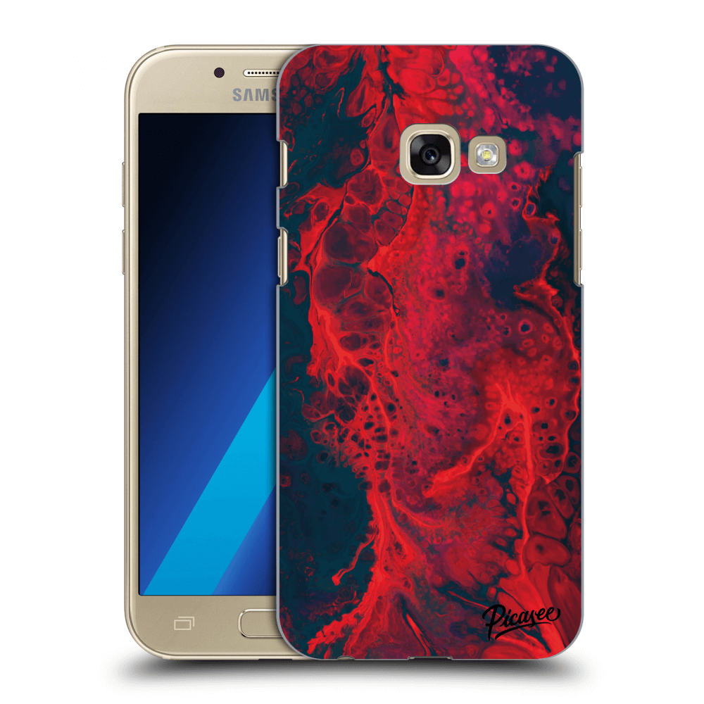 Picasee átlátszó szilikon tok az alábbi mobiltelefonokra Samsung Galaxy A3 2017 A320F - Organic red