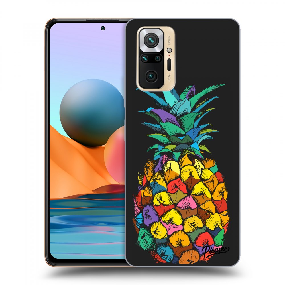 Picasee fekete szilikon tok az alábbi mobiltelefonokra Xiaomi Redmi Note 10 Pro - Pineapple