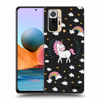 Picasee fekete szilikon tok az alábbi mobiltelefonokra Xiaomi Redmi Note 10 Pro - Unicorn star heaven