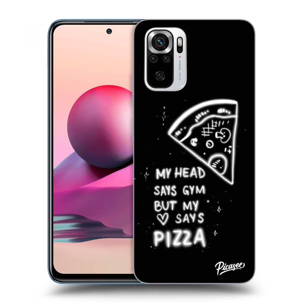 Picasee fekete szilikon tok az alábbi mobiltelefonokra Xiaomi Redmi Note 10S - Pizza