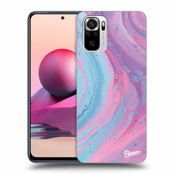 Szilikon tok erre a típusra Xiaomi Redmi Note 10S - Pink liquid