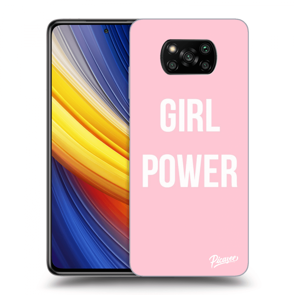 Picasee fekete szilikon tok az alábbi mobiltelefonokra Xiaomi Poco X3 Pro - Girl power