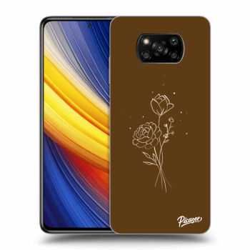Szilikon tok erre a típusra Xiaomi Poco X3 Pro - Brown flowers