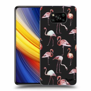 Picasee fekete szilikon tok az alábbi mobiltelefonokra Xiaomi Poco X3 Pro - Flamingos