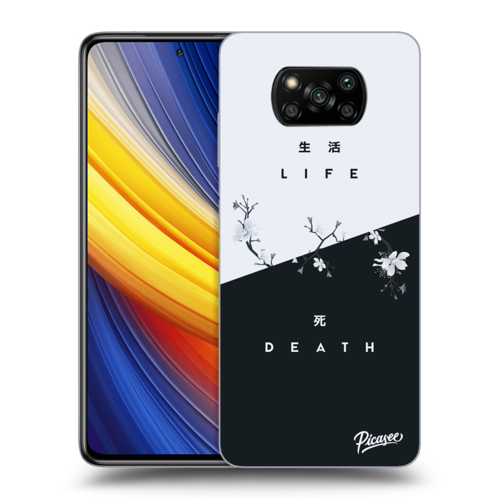 Picasee fekete szilikon tok az alábbi mobiltelefonokra Xiaomi Poco X3 Pro - Life - Death