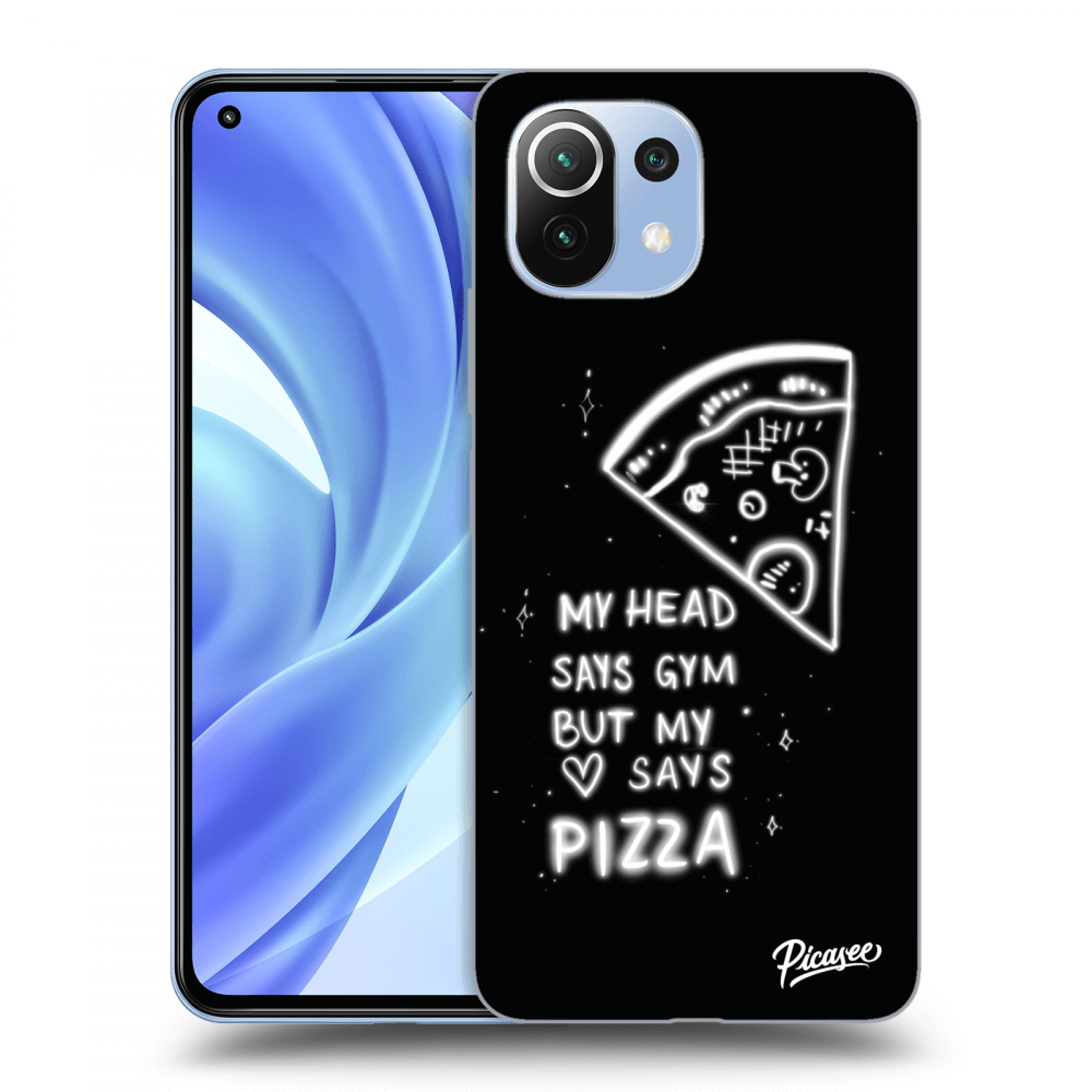 Picasee fekete szilikon tok az alábbi mobiltelefonokra Xiaomi Mi 11 - Pizza